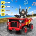thumbnail image 4 of BeesClover 12V Kids Ride on Dump Truck with Remote Control, Electric Dump Bed & Shovel, Toddler Construction Vehicle Ride on Toy with Spring Suspension, Music, and LED Lights, 4 of 6