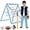 Blue, variant on Garvee 2-in-1 Baseball Pitching Net & Rebounder Trainer, Practice Return Screen for Pitching, Throwing & Fielding Training