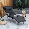 thumbnail image 2 of Outsunny Chaise Longue d'Extérieur avec Design Pliant Noire, 2 of 10