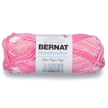 Bernat Fil à Rayures en Coton Artisanal Rayures Naturelles, 1,5 Oz (43 G), Moyen, Coton