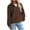 Brown, variant on Besolor Womens Fleece Sweatshirt Casual Lapel Half Zip Long Sleeve Pullover Tops Fall Winter Clothes with Pocket