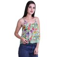 thumbnail image 2 of Moomaya Printed Womens Spaghetti Strap Crop Top Cami Summer Tops, 2 of 5
