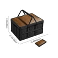 thumbnail image 3 of Collapsible Storage Bins Box with Lids and Handle, 30L Portable Plastic Storage Crate Containers Totes, Stackable Foldable Camping Basket Supplies for Camp Fishing Car RV, Office, 3 of 6