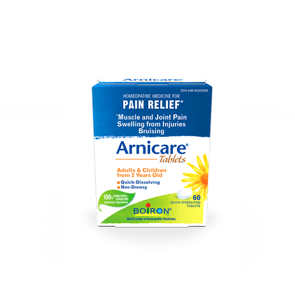 Boiron Arnicare Tablets – Arnica Montana, 60 Tablets, Homeopathic Pain Relief for Muscles, Joints, Swelling & Bruising