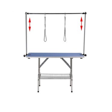 Graflsoa 36" Foldable Pet Grooming Table with Stand, Stainless Steel Frame, and Iron Mesh Accessories