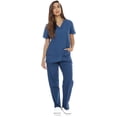 thumbnail image 1 of Greswe Women's V-Neck Medical Scrub Set with Cargo Pant, Multiple Pockets, 1 of 1