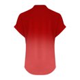 thumbnail image 4 of fatyb Womens Printed V Neck Tops Short Sleeve Button V Neck Tshirts Lightweight Summer Beach Blouses, 4 of 5