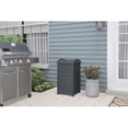 thumbnail image 4 of Suncast Wicker Trash Hideaway – All-Weather Resin, Outdoor Patio/Deck - Cyberspace, 4 of 5