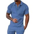 thumbnail image 1 of Chemises à Manches Courtes pour Hommes Survêtement d'Été pour Hommes Tenues Courtes Mode Chemise Décontractée à Manches Courtes Chemise à Manches Courtes Col Rabattu Blouse et Chemise Chemise à Manches Longues Hommes Chemises à Manches Courtes, 1 of 5