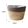 thumbnail image 2 of Straw Flowerpots Flower Baskets Stylish & Versatile Storage Basket For Living Room Porch Balcony, 2 of 2
