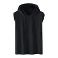 thumbnail image 1 of DPTALR T-Shirt de Sport Sans Manches Décontracté à Capuche Solide pour Hommes, 1 of 5