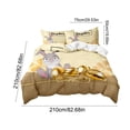 thumbnail image 3 of E Easter 3-Piece Bedding Set With Bunny And Egg Patterns, Includes 1 Duvet Cover And 2 Pillowcases, Soft Fabric For Twin Full Queen Bed, Machine Washable, 3 of 6