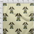 thumbnail image 2 of oneOone Polyester Lycra Fabric Leaves|Bird & Floral Block Printed Craft Fabric BTY 56 Inch Wide, 2 of 4