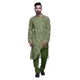 thumbnail image 1 of Atasi Ensemble Kurta de Designer pour Garçons Kurta Longue Imprimée Pyjama Vêtements d'Été, 1 of 4