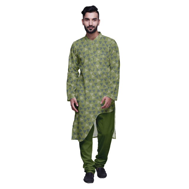 Atasi Ensemble Kurta de Designer pour Garçons Kurta Longue Imprimée Pyjama Vêtements d'Été
