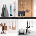thumbnail image 3 of Adhesive Hooks for Multiple Locations, Rust-Resistant Industrial Grade Stainless Steel Hooks, Strong Adhesive Mounting for Easy Installation, No Drilling Required, 3 of 6
