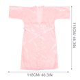 thumbnail image 4 of OULII Peignoir pour Dames Polyester Rose Lot de 1 Confortable Coupe Ample, 4 of 8