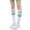 White, variant on GDREDA Womens Compression Socks 1Pair Thigh High Socks Over Knee Rainbow Stripe Girls Football Socks Black White Black,One Size