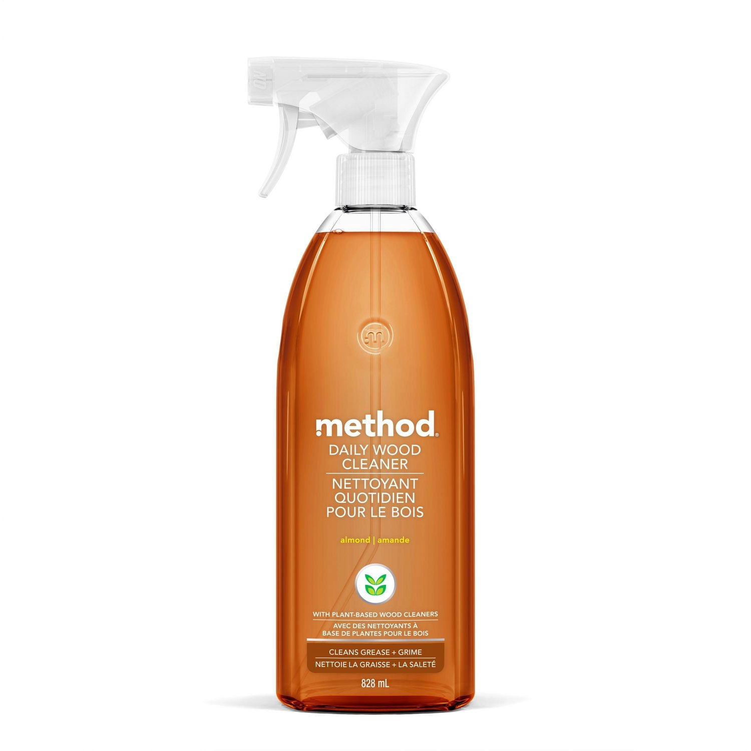 Method Daily Wood Spray, Natural Cleaner, Almond Scent, 828 mL