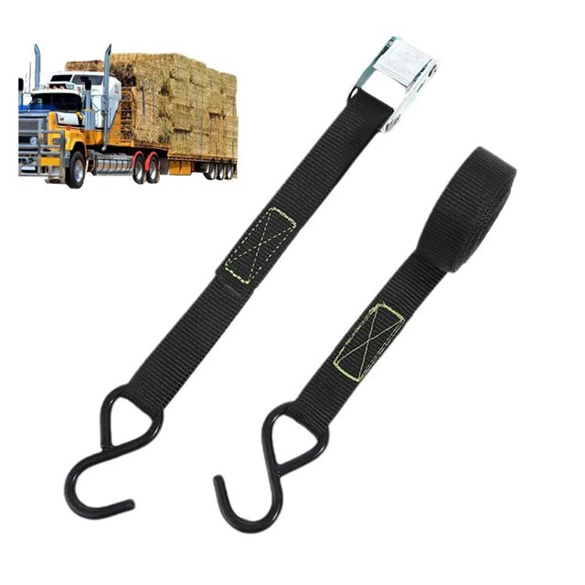 Sangles d'Arrimage de Voiture 5 m, Sangle à Cliquet, Serre-Corde, Sangles de Camion Imperméables, Sangle en Sangle Résistante à l'Usure, Sangles de Cargaison Robustes