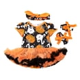 thumbnail image 1 of WEIYLL Ensembles de Tenues Décontractées pour Filles Tout-Petits Chaussures de Citrouille Dessin Animé Trois Pièces Robe de Fête H Rentrée des Classes Tenues d'Automne Taille 3-6 Mois, 1 of 4