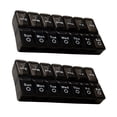 thumbnail image 1 of 2 Pcs 1 Set Pill Boxes 7-day Pill Containers Simple Compartment Boxes (Black), 1 of 5