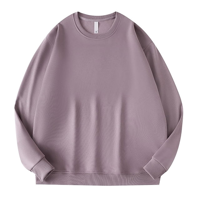 Ketyyh-chn99 Chandail à Col Rond pour Homme à Manches Longues Décontracté Chaud en Molleton Chandail à Col Rond pour Homme à Manches Longues Décontracté Chaud en Laine Chandail Violet Pâle,5TG