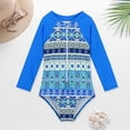 thumbnail image 2 of TIEVOSA and Girls Swimsuit Rash Guard Long Sleeve 1 Piece Zipper Bathing Suits UPF 50+ Sun Protections 2-10 Years Old, 2 of 4