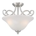 thumbnail image 2 of Westinghouse 2-Bulb Ceiling Light Fixture, Brushed Nickel and Frosted Glass, 2 of 5