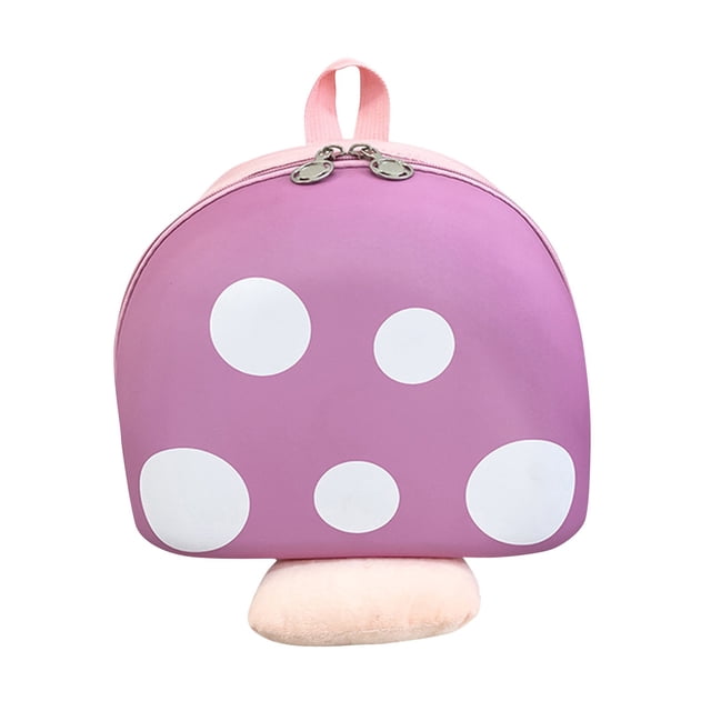 Agiferg Cartoon Mushrooms Elementary School Backpack Large Capacity Polyester School Bag
