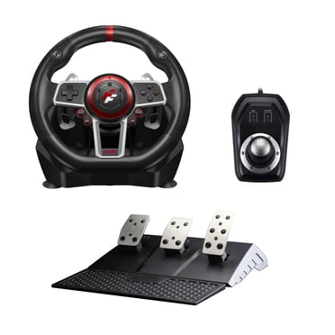 Volant de course Flashfire SUZUKA 900R avec levier de vitesses en H et pédales pour PC, PS3, PS4, Xbox 360, XBOX ONE et XBOX Series X/S et Nintendo Switch, Noir.
