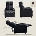 thumbnail image 3 of HOMCOM Fauteuil Inclinable à Poussée Arrière, Siège de Cinéma Maison avec Siège Rembourré, 3 of 10