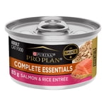 Purina Pro Plan Saumon complet et essentiel & Riz Entrée en sauce, Nourriture pour chats mouillés 85 g