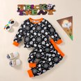 thumbnail image 2 of Enfants Bébé Filles Garçons Halloween Vêtements Imprimés Manches Longues Tops Pantalons Pyjamas, 2 of 7