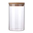 thumbnail image 1 of Transparent Clear High Cylinder Glass Sealed Kitchen Storage Bottle Jar with Lid Organization Container, 1 of 5