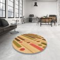 thumbnail image 4 of Ahgly Company Tapis de Zone Carré Orange Lavable en Machine, 6 Pieds Carré, 4 of 7