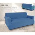 thumbnail image 4 of Housse de Causeuse Extensible Élastique pour Canapé 2 Places, 1 Pce (Porcelaine Bleu/blanc, Moyen), 4 of 6