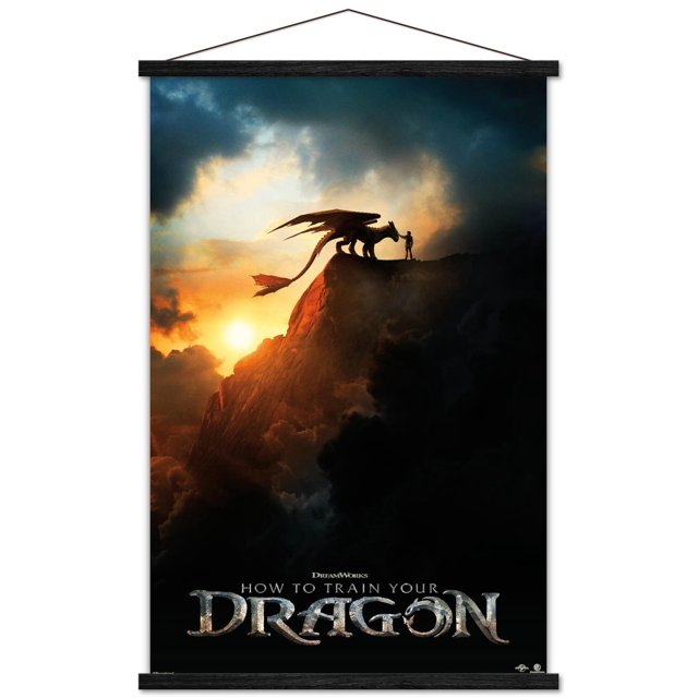 How To Train Your Dragon (2025) - Teaser One Sheet Wall Poster with Magnetic Frame, 22.375" x 34"