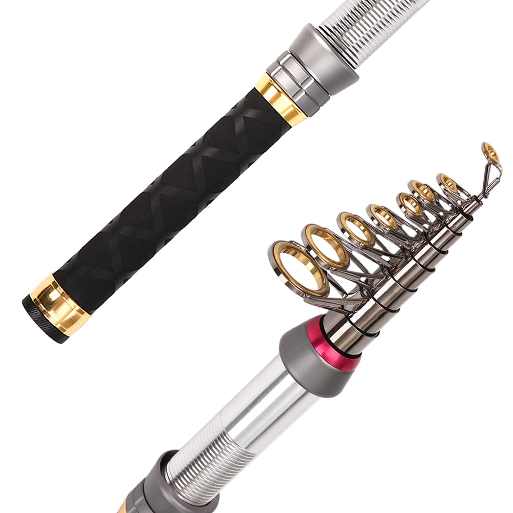Yeacher Carbon Fiber Telescopic Fishing Rod 1.3-2.4m Sea Rods Travel Fishing Rod Fishing Pole