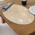 thumbnail image 2 of Pvc Round Cut Out Snowflake Placemat (Gold) - Set of 12, 2 of 4