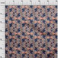thumbnail image 2 of oneOone Polyester Lycra Fabric Leaves & Floral Block Print Sewing Fabric BTY 56 Inch Wide, 2 of 4