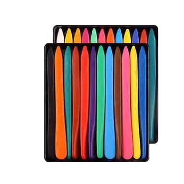 Nouveaux Bâtons Tendance avec Craie de Cire 6 12 24ou36 Couleurs Craies de Cire pour Tout-Petits Craies de Cire Lavables pour Bébés Faciles à Tenir Gros Craies de Cire pour Enfants pour Bébés et Enfants Fournitures d'Art Scolaires Cadeaux pour Enfant