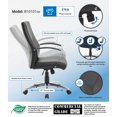 thumbnail image 3 of Boss Office LeatherPlus Executive Office Chair in Black, 3 of 8