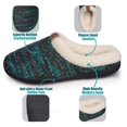 thumbnail image 4 of Joan Vass Fuax Wool Women Sweater Knitted Warm Winter Clog Slippers, 4 of 6