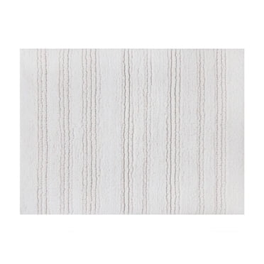Ensemble de tapis de bain réversibles en coton coupé et bouclé Better Homes & Gardens, 2 pièces, blanc arctique, 17" x 24" et 20" x 30"
