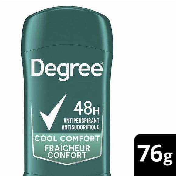 Degree Bâton Antisudorifique pour Hommes, Confort Frais, Protection contre la Transpiration et les Odeurs pendant 48 Heures, 76 g