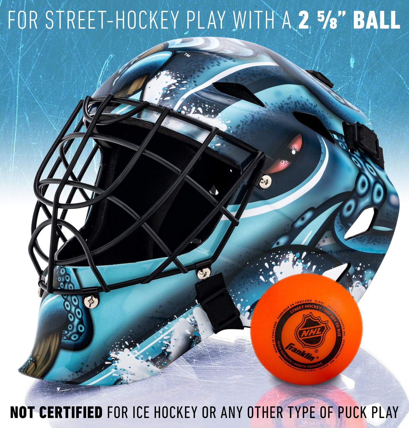 Franklin Sports NHL Masque de gardien Kraken GFM 1500
