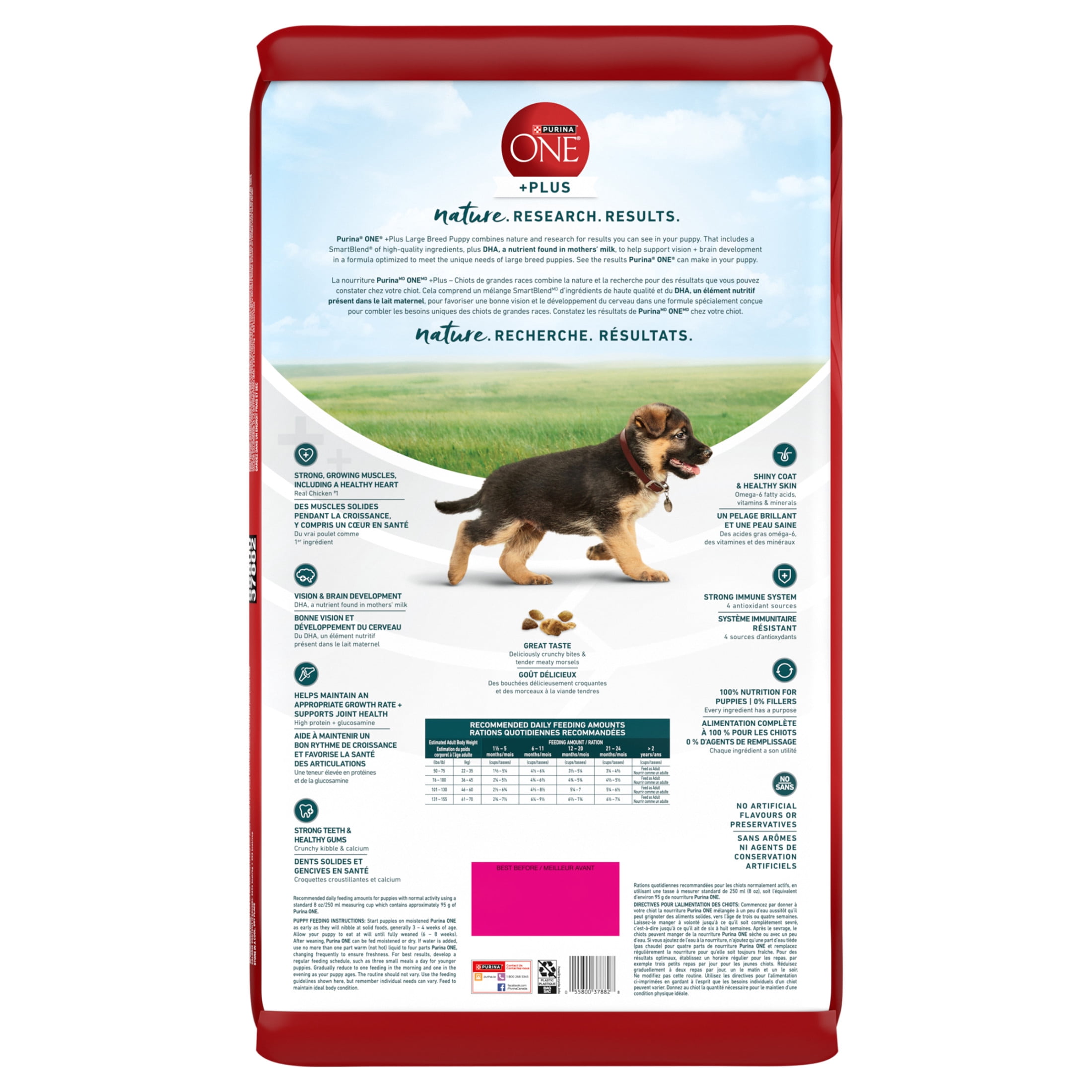 Purina ONE SmartBlend Formule pour Chiot de Grande Race au Poulet, Nourriture Sèche pour Chiens 14 kg