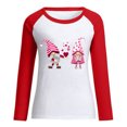 thumbnail image 3 of Hauts Grande Taille pour Femmes Automne Hiver Col Rond Tempérament Décontracté Manches Raglan T-shirt Décontracté Ample Haut Hauts pour Femmes en Liquidation, 3 of 3