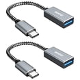thumbnail image 1 of USB C to USB 3.0 Adapter, Benfei 2 Pack USB C to A Male to Female Adapter Compatible with MacBook 2019 2018 2017, Samsung Galaxy Note 8, Galaxy S8 S8+, 1 of 6